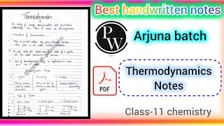 thermodynamics noteschemistry class 11th chapter 5 notesPW notes class 11 chemistrychapter 5 [upl. by Laidlaw]