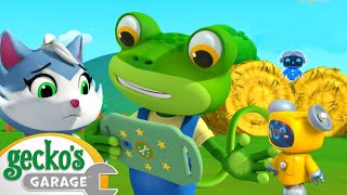 Gecko and Kat Cant Find Blue  Geckos Garage  Trucks For Children  Cartoons For Kids [upl. by Akem]