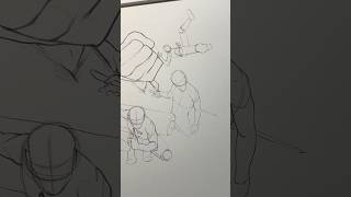 Practicing Dynamic Poses pose drawing draw learn practice sketch art fyp [upl. by Ynohtna]