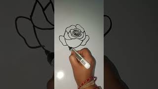 How to draw roseamazing rose drawing with mom shortsvideo [upl. by Sada]