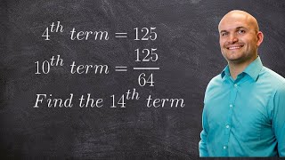 Given two terms find the nth term of a geometric sequence [upl. by Thorpe367]