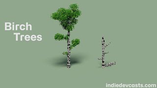 Voxel Art Timelapse  Birch Trees [upl. by Natloz131]