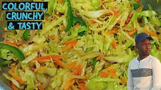 Fried cabbage recipe  Colorfulcrunchy and tasty fried cabbage recipe  How to fry cabbage [upl. by Lejeune]