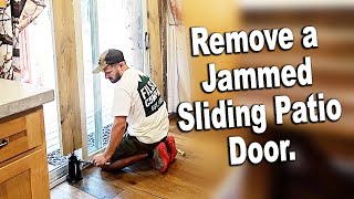 How to Remove Sliding patio Door that Cant be Removed to Replace Rollers [upl. by Lytton153]