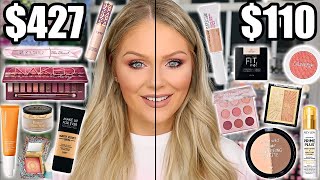 FULL FACE TESTING VIRAL DRUGSTORE DUPES  DRUGSTORE VS HIGH END MAKEUP [upl. by Stu]