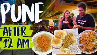 Street Food in Pune After 12 AM  Anda Bhurji  Egg Fried Rice  Upma  Pohe [upl. by Baras]