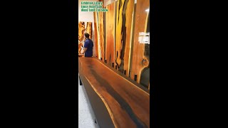 Exhibition Luxury Epoxy Resin Slab Wood Table Top Beautiful Wooden Dining Table Show [upl. by Erdah]