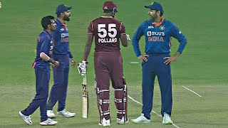 Rohit Sharma and Virat Kohli fight with Kieron Pollard  IND vs WI 2nd T20 2020 [upl. by Burnard]