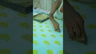 Hand Block Printing Process by Using Wooden Blocks  Basic of Block Printing textileart culture [upl. by Neerak]