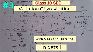 Variation Of Gravitation With Mass and Distance  science class 10 in nepali [upl. by Ivon838]