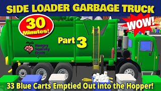 Side Loader Garbage Truck Part 3 in Our Learning Neighborhood [upl. by Maynard]