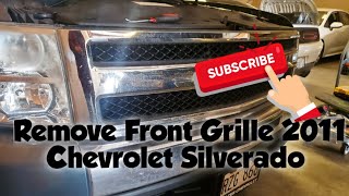 How to Remove the Front Grill from a 2011 Chevrolet Silverado [upl. by Ellehcar]