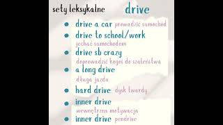 Sety leksykalne DRIVE matura english vocabulary ustnamatura learnenglish setyleksykalne [upl. by Stoeber631]