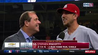 Piscotty on big game with his family watching Its awesome to do it in front of family [upl. by Constance]