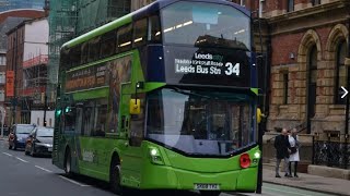 First West Yorkshire 34 Leeds to Otley Wright Eclipse Gemini Volvo B7TL [upl. by Yuhas470]