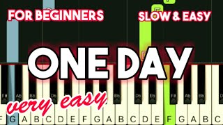 MATISYAHU  ONE DAY  SLOW amp EASY PIANO TUTORIAL [upl. by Welles]