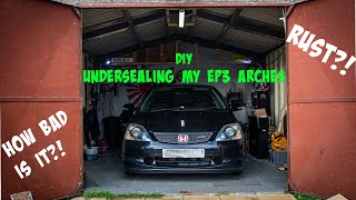 Undersealing the rear arches on my EP3 Civic Type R [upl. by Brelje]