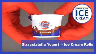 Stracciatella Yogurt  Ice Cream Rolls  ASMR  YummRolls Ice Cream [upl. by Lila]