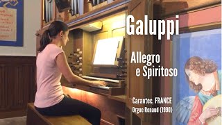 B GALUPPI  Allegro e spiritoso AnneIsabelle de Parcevaux organ [upl. by Charry]