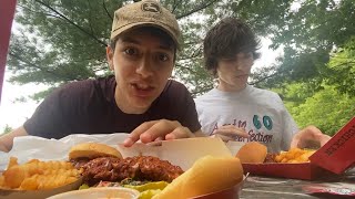 Vegans try MEAT for the first time [upl. by Alliuqa]