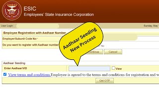 ESIC Employee Registration with Aadhaar Number  ESI Aadhaar Seeding  New Process [upl. by Lucrece967]