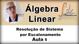 Grings  Álgebra Linear  Resolução de Sistema com Escalonamento  Aula 5 [upl. by Ahsitul]