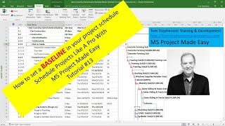 How to set a BASELINE in your MS Project Schedule Tutorial 13 [upl. by Rihana423]