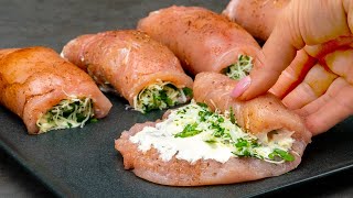 In just one minute all the creamy chicken rolls have disappeared Delicious [upl. by Helenka]