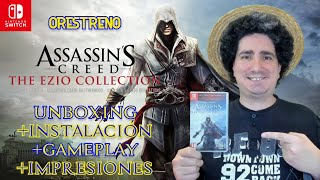 ORESTRENO Assassins Creed  THE EZIO COLLECTION Switch Unboxing  gameplay  impresiones [upl. by Gibbie]