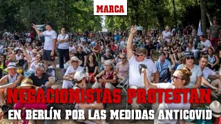 Protestas contra las medidas anticoronavirus en Berlín en DIRECTO [upl. by Odlaner]