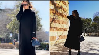 One black long dress and some ways to style it [upl. by Ayikal]