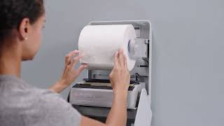 Kimberly Clark Professional ICON Collection Australia How to load paper towel in HRT Dispenser Video [upl. by Frissell]