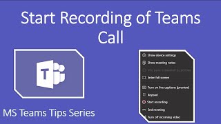 How to Record MS Teams Call [upl. by Edin]