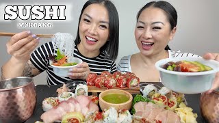 SUSHI SISTERS MUKBANG  SASVlogs [upl. by Ilrebma752]