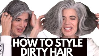 HOW TO STYLE DIRTY HAIR  Nikol Johnson [upl. by Juxon116]