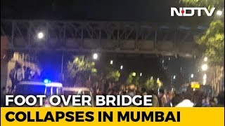 Foot Overbridge Near CST Railway Station In Mumbai Collapses Many Hurt [upl. by Boggers788]