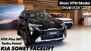 New Kia Sonet Facelift 2024 HTK plus iMT Turbo petrol  MOST VFM VARIANT  Full review 😍🔥 [upl. by Llednohs]