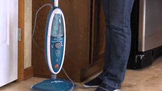 Hoover TwinTank Steam Mop Steam Cleaning Hard Floors with Steam Only WH20200 [upl. by Gerstner]