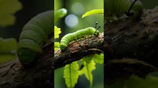 Inchworm On Branch inchworm worms insect insects ai aiinsights shorts ytshorts [upl. by Aelem89]