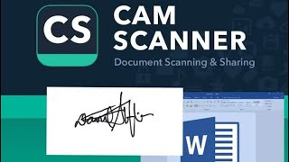 EASIEST WAY TO MAKE ESIGNATURE  CAMSCANNER amp MS WORD  Tutorial  2020 [upl. by Hulburt380]