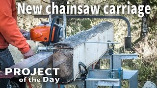 Test the new chainsaw carriage [upl. by Humph687]