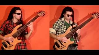 Bach  Prelude in C minor BWV 847  two bass guitars [upl. by Eladnek704]