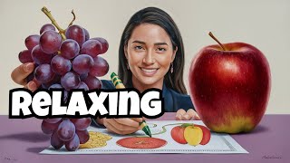 Relax with Fruit Coloring ASMR and Melt Away Stress art [upl. by Harvison]