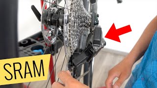 SRAM Rival XPLR eTAP AXS SCHALTUNG EINSTELLEN Tutorial  Fahrradorg [upl. by Aidul]