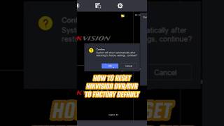 How To Reset Hikvision DVR To Factory Default cctv hikvision cctvcamera [upl. by Poul]