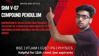 OSCILLATIONS  V07  compound pendulum  superposition of waves   amp at 90°  same frequencyw [upl. by Salahcin]