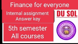 5th semester Finance for everyone assignment answers all courses [upl. by Webster]