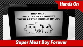 Nintendo Switch Super Meat Boy Forever Hands On [upl. by Kiran]