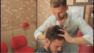 ASMR Turkish Barber FaceHead and Back Massage 130 💆‍♂️👍👍💈 [upl. by Gannes]