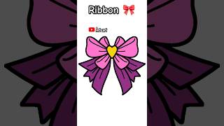 How to draw easy ribbon drawing shorts [upl. by Camala753]